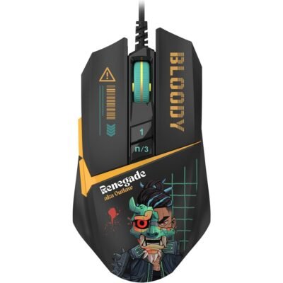 A4Tech Bloody W63 Max Renegade RGB Gaming Mouse - Midnight