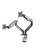 AndaSeat Stealth Pro II Duo A9-2S Ergonomic Dual Monitor Arm - Black White