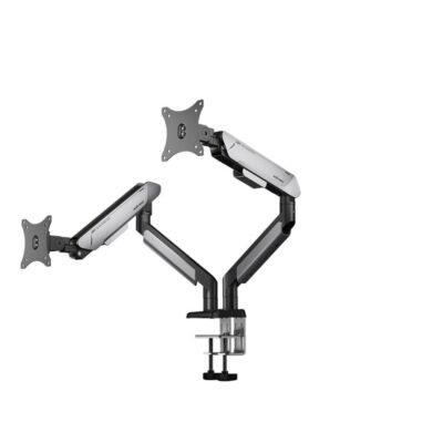 AndaSeat Stealth Pro II Duo A9-2S Ergonomic Dual Monitor Arm - Black White