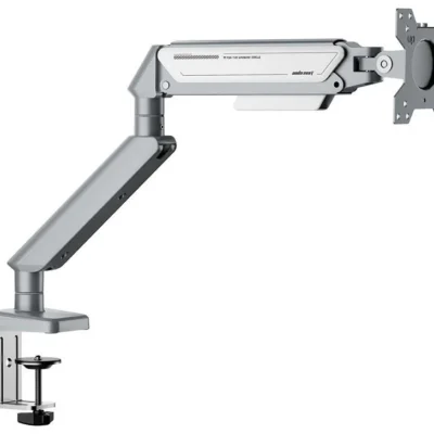 AndaSeat Stealth Pro II Ergonomic Single Monitor Arm - Silver White