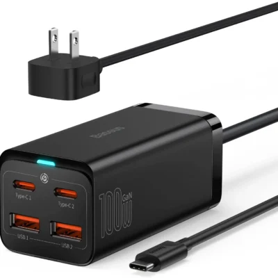 Baseus GaN3 Pro 2C+2U 65W Desktop Fast Charger (EU Plug) - Black
