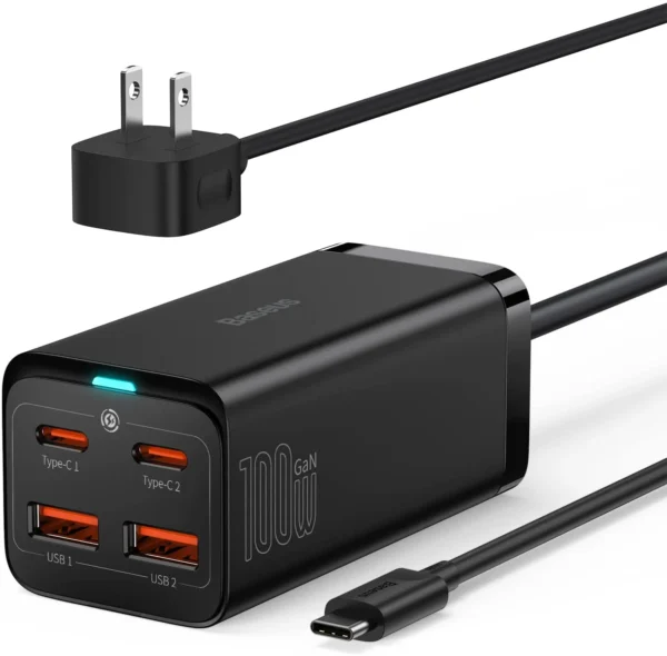 Baseus GaN3 Pro 2C+2U 65W Desktop Fast Charger (EU Plug) - Black
