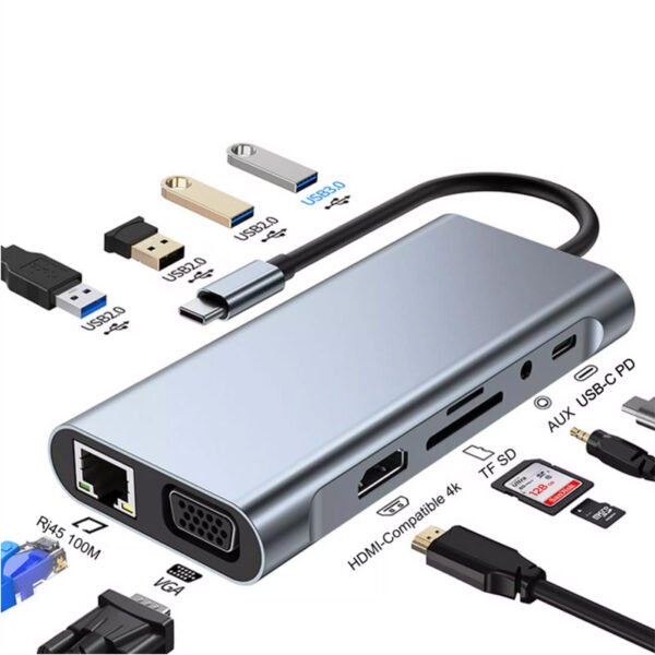 HDTV Type-C Multi-Port 11 IN 1 HDMI