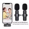 K9 Dual Wireless Lavalier Collar Microphones C-Type & iPhone