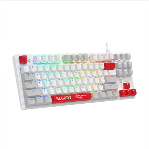 Bloody S310N RGB BLMS Mechanical Gaming Keyboard - Energy White