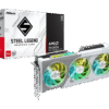ASRock AMD Radeon RX 9060 XT Steel Legend 8GB 3 Fans Graphics Card - White