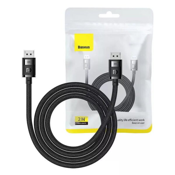 Baseus B00633706111-02 High Definition Series DP 8K to DP 8K Adapter Cable Cluster 2m - Black