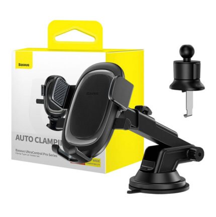 Baseus C40351600113-00 UltraControl Pro Series Clamp-Type Car Holder Set Cluster - Black