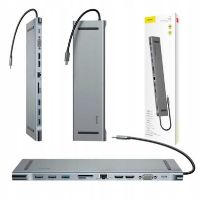Baseus CATSX-G0G Enjoyment Series Multi-functional Type-C intelligent HD HUB - Dark gray