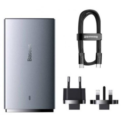 Baseus CCGP150113 GaN5 Pro Ultra-Slim Fast Charger C+U 65W with Universal Plugs
