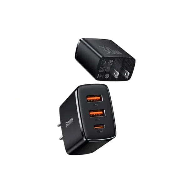Baseus CCXJ-C01 Compact Quick Fast Charger 2U+C 30W CN - Black
