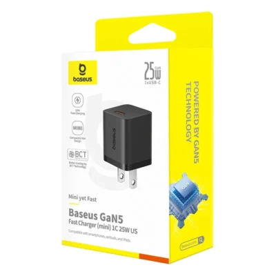 Baseus GaN5 Fast Charger mini 1C 25W US Cluster - Black