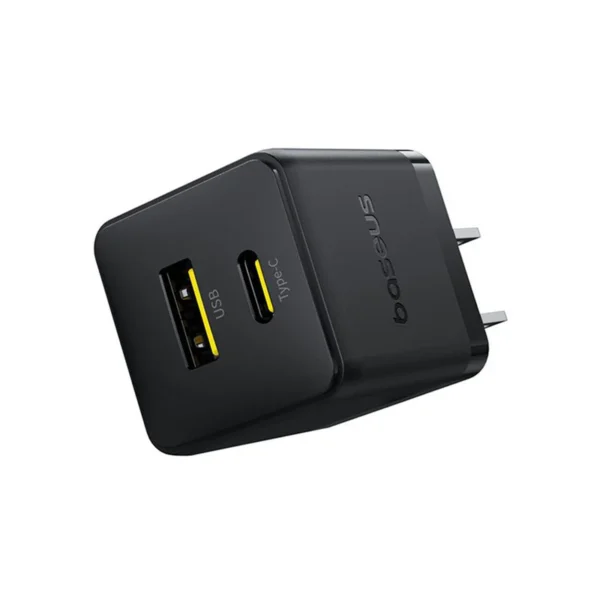 Baseus P1011160B113-00 Palm Series Dual Port Fast Charger 30W U+C with Cable
