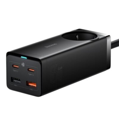 Baseus PSZM000901 GaN3 Pro Desktop Powerstrip AC+2U+2C 65W EU - Black