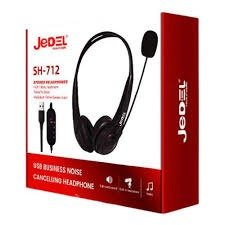 Jedel SH-712 USB Noise Cancelling Headset with Boom Microphone