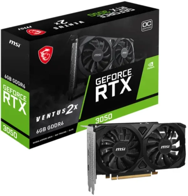 MSI Gaming GeForce RTX 3050 VENTUS 2X E 6G OC Graphics Card