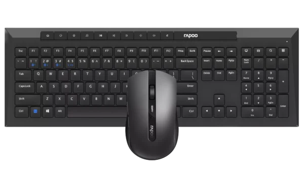 Rapoo 8210M Multi mode Wireless Combo Mouse & Keyboard - Black