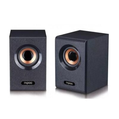 Rapoo A80 Compact Wooden Active Stereo Speaker - Black