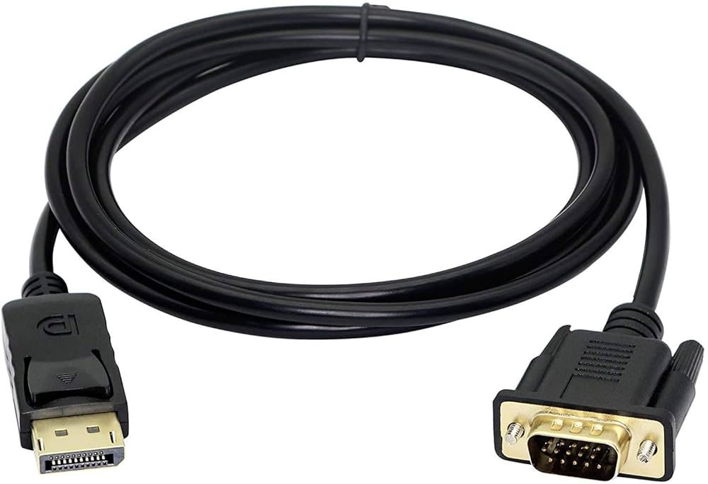 Display Port to VGA 1.8M Cable Male to Male