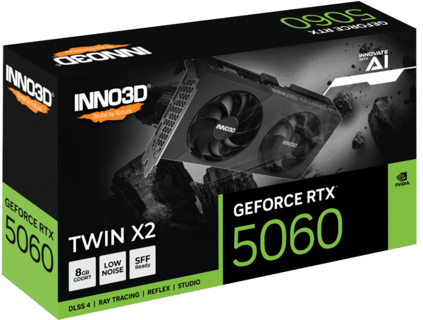 INNO3D RTX 5060 Twin X2 OC SFF 8GB GDDR7 Graphics Card