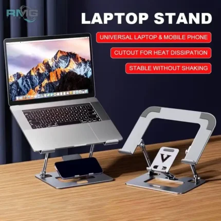 J22 2 in 1 Aluminium Laptop and phone Adjustable Stand