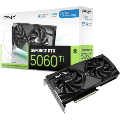 PNY GeForce RTX 5060 Ti 16GB OC Dual Fan GDDR7 Graphics Card
