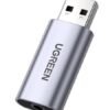 UGREEN 80864 USB to Audio Jack USB External Sound Card 3.5mm Audio Adapter