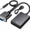 VGA To HDMI 1080P Adapter with 3.5mm Audio Output Jack