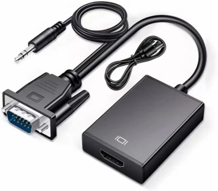 VGA To HDMI 1080P Adapter with 3.5mm Audio Output Jack