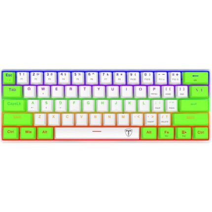 T-Dagger Arena T-TGK321 60% Mechanical Keyboard | White & Green