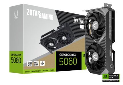 Zotac Gaming GeForce RTX 5060 Twin Edge OC DLSS 4 8GB GDDR7 128-bit 28 Gbps PCIE 5.0 Gaming Graphics Card