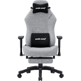 AndaSeat Luna Pro Gaming Chair with Footrest – Grey Fabric