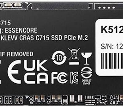 KLEVV CRAS C715 512GB M.2 2280 NVMe PCIe Gen3x4 Laptop & Desktop