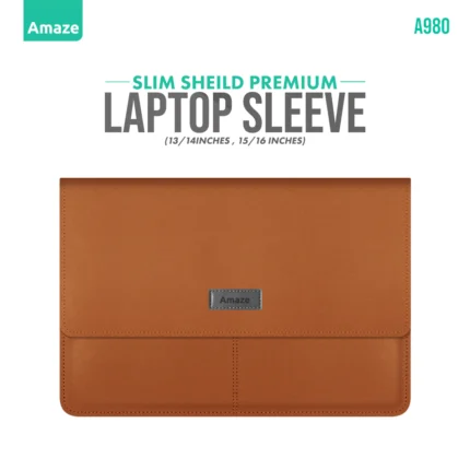 Amaze A980 Slim Sheild Premium Laptop Sleeve 13/14 – Brown