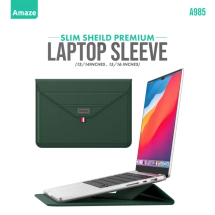 Amaze A985 Slim Sheild Premium Laptop Sleeve 15/16 - Green
