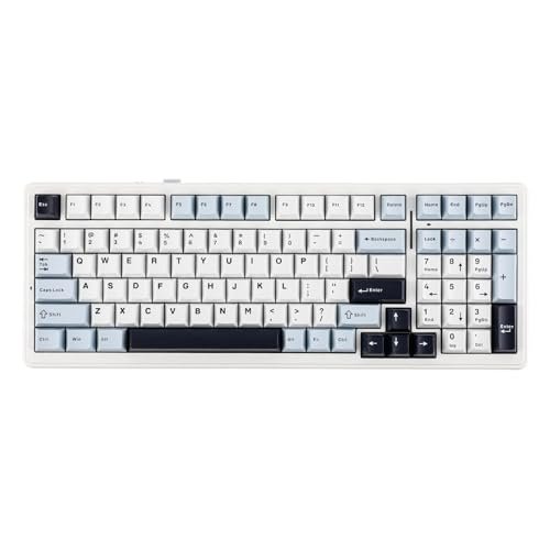 E-Yooso Z-98 Tri-Mode RGB 98-Keys Mechanical Keyboard White/Blue switch - Black/Grey