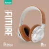 Amaze A650 Strong Bass Wireless Headphone 24Hrs Battery - Slv/Brown