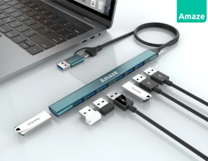AMAZE A307 USB + Type C 7-Port USB 3.0 HUB