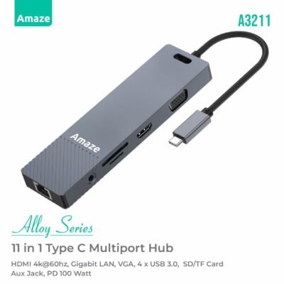 Amaze A3211 11 in 1 Type C Multiport Alloy Series Hub
