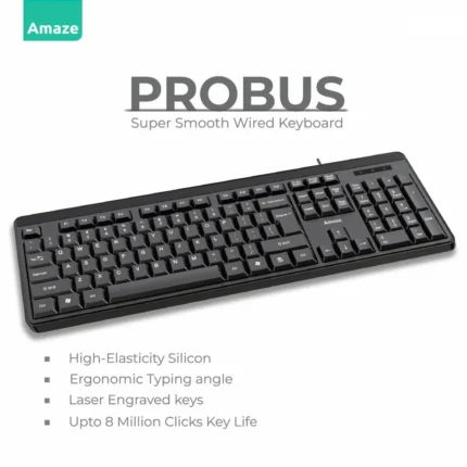 Amaze A732 Probus Super Smooth Ergonomic Wired Keyboard