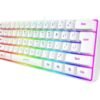 E-Yooso Z-686 RGB 68 Keys Hot Swappable Mechanical Keyboard Red switch - White