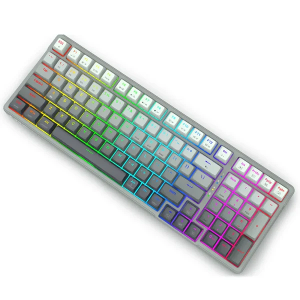 E-Yooso Z-99 Tri-Mode RGB 99-Keys Mechanical Keyboard Gradient Grey - Blue Switch