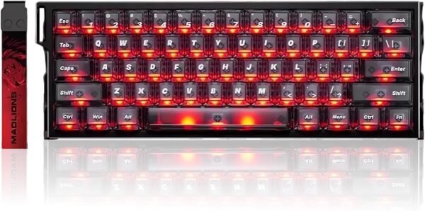 MADLIONS MAD LIGHT 60HE Magnetic Switch Rapid Trigger Gaming Keyboard-Transparent Flagship Edition