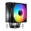 Sama 4PI CPU Air Cooler 4 Heat Copper Pipe 120mm Cooling Fan Addressable RGB - Black