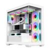 Sama Neview SV01 Mid Tower PC Case ATX 4 ARGB Fans - White
