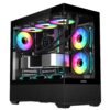 Sama Neview SV02 PC Case ATX 3x 120mm ARGB Fans - Black