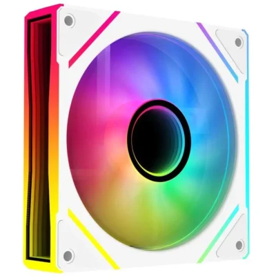 Sama YF1203 Reverse PC Fan 120mm ARGB Case Cooler Fan – White