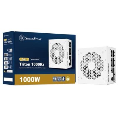 SilverStone Triton 1000Rz Cybenetics Gold 1000W ATX 3.1 PCIe 5 Fully Modular ATX Power Supply - White