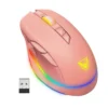 Pictek PC255A Wireless & Wired RGB Gaming Mouse - Pink