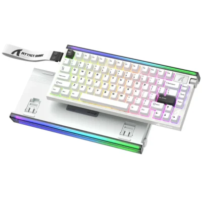 ATTACK SHARK R85 HE Rapid Trigger Keyboard Magnetic Switch with Custom Lightbox(white/black/green)